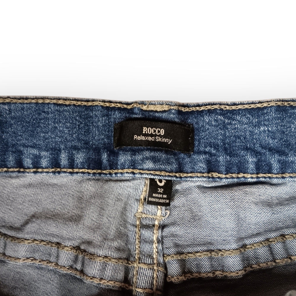 True Religion Rocco Relaxed Slim Men's Light Blue Jeans - 32x32 - Picture 4 of 5